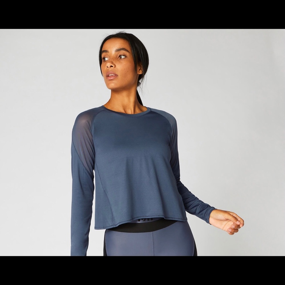 MP Mesh Panel Long Sleeve Top